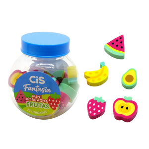 Kit Mini Borrachas Frutas – 20 Unidades – Cis