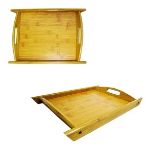 BANDEJA RETANGULAR EM BAMBU GRANDE - CASITA
